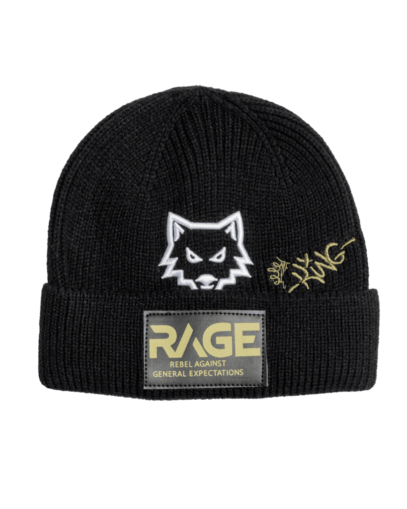 Gen Rage Cap RAGE Prestige Line King Beanie - Black - Rage the Label